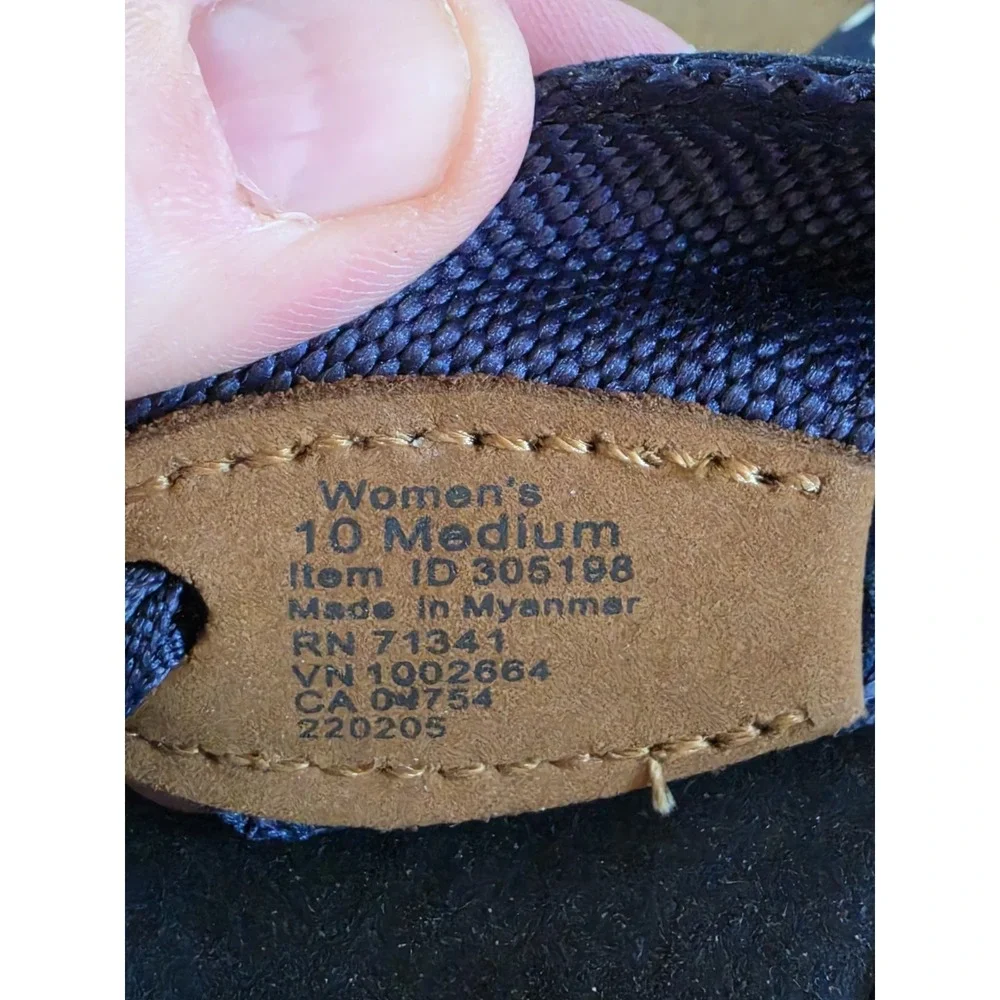 LL Bean Maine Isle Flip Flops Womens Size 10 Nautical Polka Dot Sandals - Picture 7 of 7